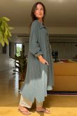 Made in Italy Paulo Pillow Cotton Sailor Dress Slate /8 =